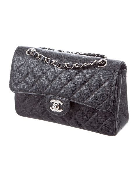 chanel classic flap bag small caviar|Small classic handbag, Grained calfskin & gold.